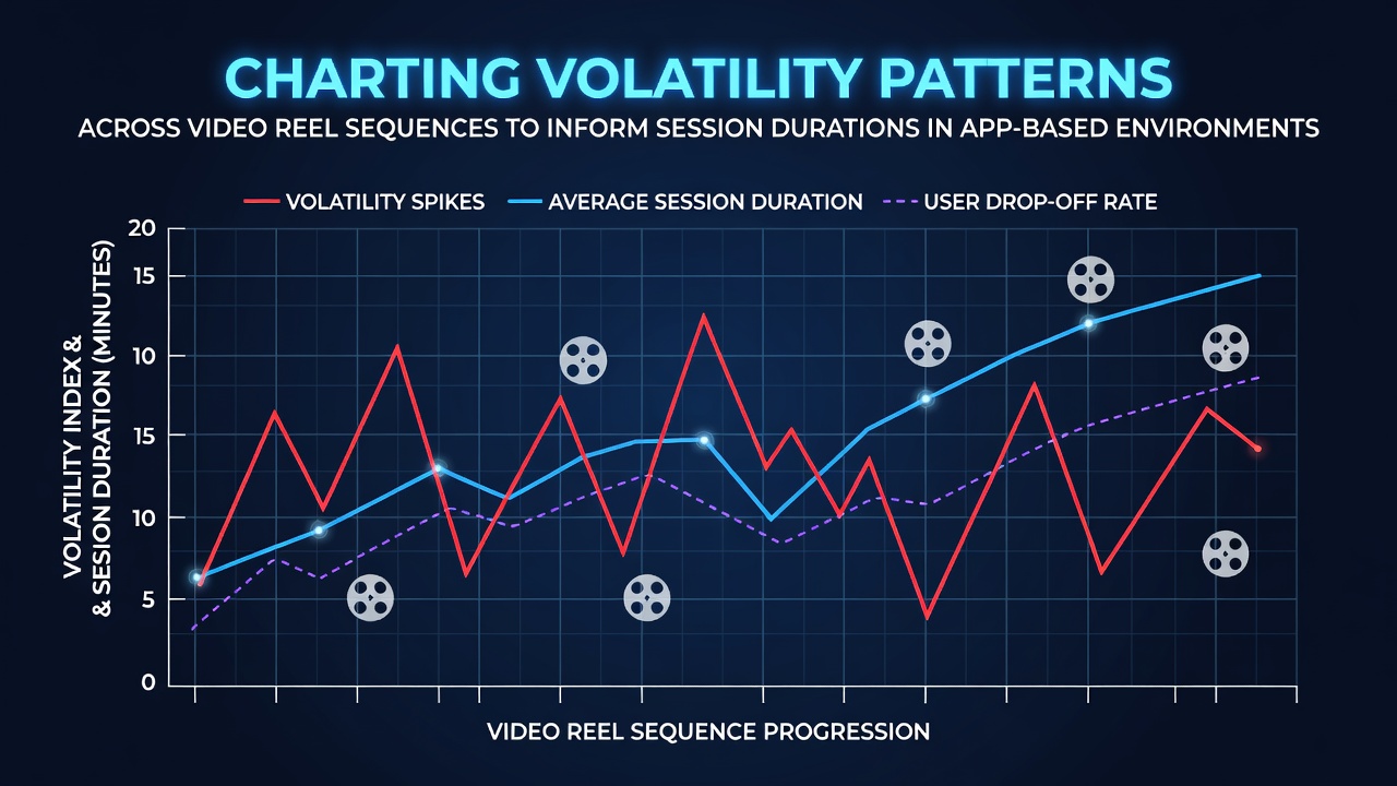 Chart displaying volatility metrics from video reel sequences in mobile casino apps