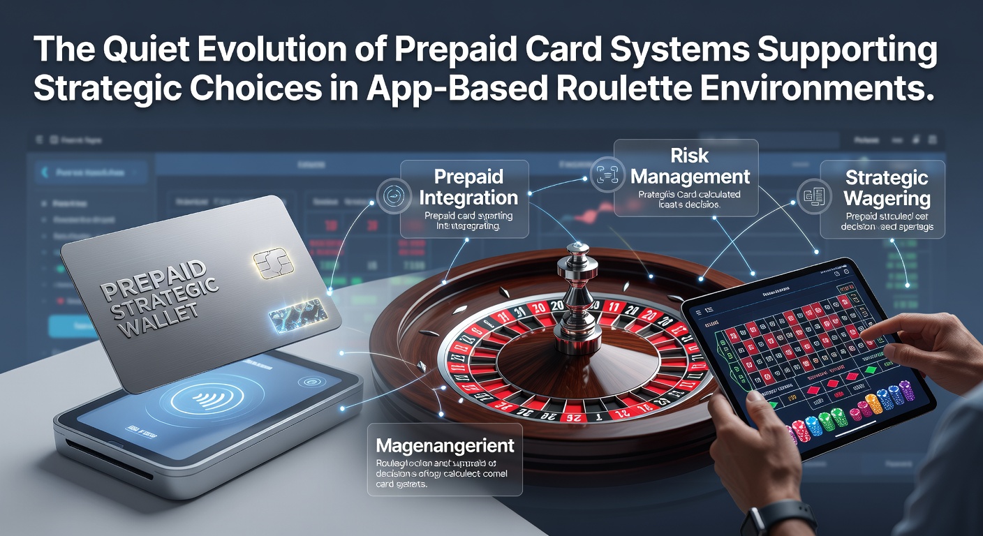 Prepaid card interface displayed on a mobile roulette app screen showing balance controls and betting options